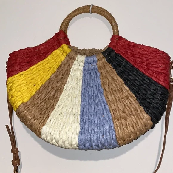 BP by Nordstrom woven straw handbag multi … - Picture 3 of 7